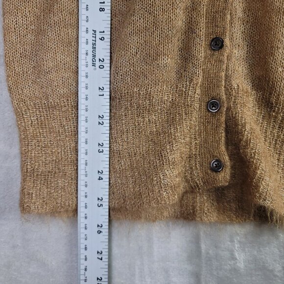 J. Crew Heather Camel Mohair Magnitude Wool Women's Cardigan | Size M - Picture 6 of 8